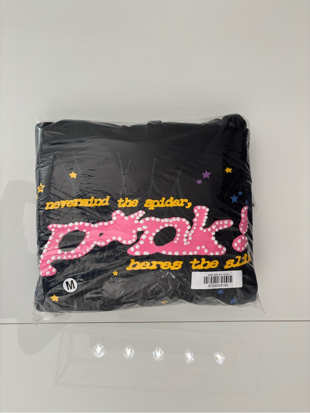 Black Pink Polka Dot sp5der hoodie